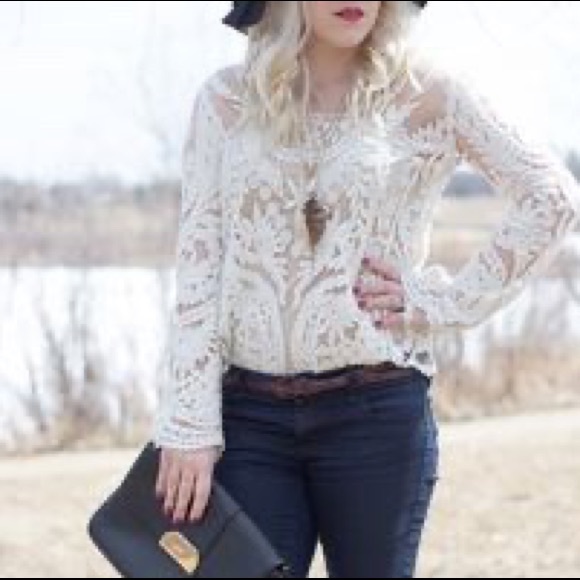 Sheer lace boho top - Picture 2 of 8